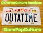 BACK TO THE FUTURE License Plate, Delorean OUTATIME (Embossed) — photo 1