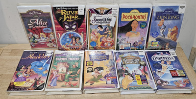 Walt Disney Home Video Animated Film VHS Collection - Lot of 10 - NEW SEALED
