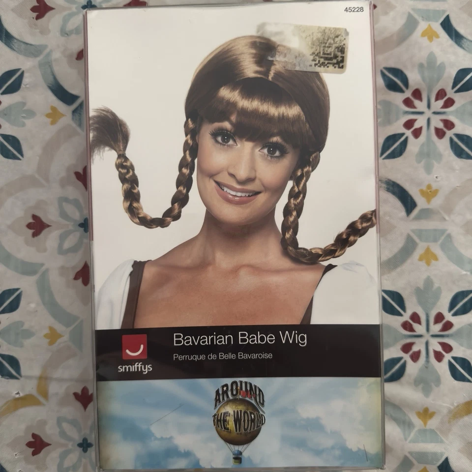 Peluca Smiffys Babarian Babe, Oktoberfest, Halloween, Alemania, Trenzas NUEVA Foto 2 de 4