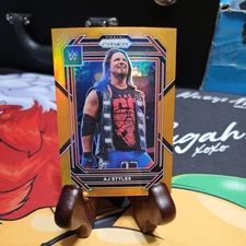 2023 Panini Prizm WWE Orange Prizm 72/99 AJ Styles #119