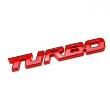 2pcs 3d Red Turbo Logo Car Styling Sticker Metal Emblem Badge Decal Accessories 2pcs 3d Red Turbo Logo Car Styling Sticker Metal Emblem Badge Decal Accessories