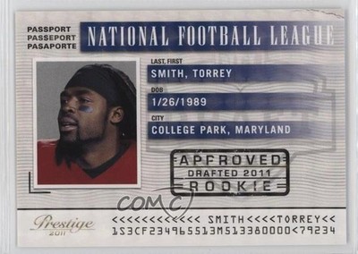 2011 Panini Prestige NFL Passport Holokote 35/100 Torrey Smith #39 Rookie RC 0q3