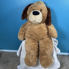 Plush Dog Puppy Pup Large Stuffed Animal Brown 36" Floppy Fuzzy Shaggy Cuddly