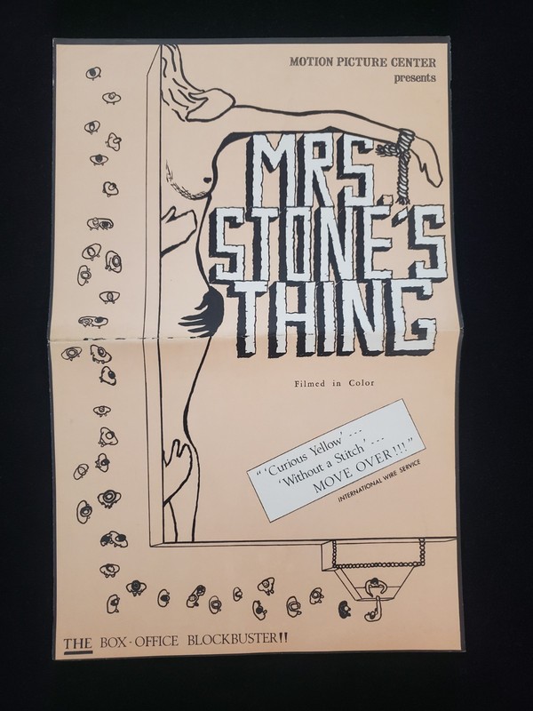 MRS STONE'S THING 1970 Sexploitation Movie PressBook - Edward D. Wood, Jr Cameo