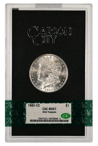 1882-CC Carson City Morgan Silver Dollar CAC MS61 GSA Treasure $1