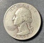1952-S Silver Washington Quarter (Circulated) - (#3016) Very Fine Condition