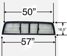 Truck Cap Topper Front Window Split Sliding Center Open Most Brands 16.5x57