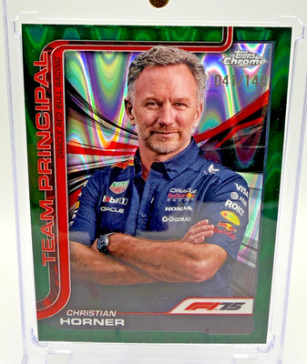 Christian Horner 2025 Topps Chrome F1 Team Principal Green /149 ##192 RBR
