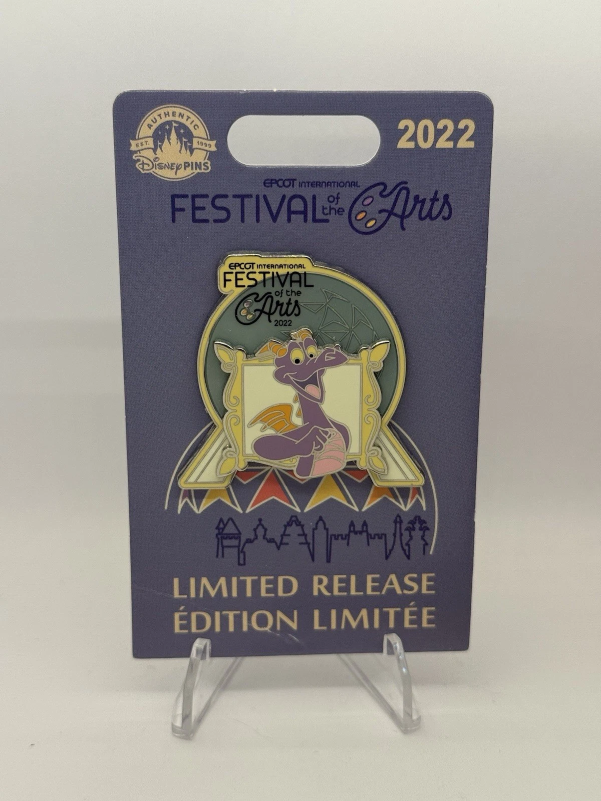 Disney Epcot Festival of the Arts 2022 Figment Limited Release pin