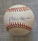 Hank Aaron Autographed Signed National League Baseball Braves