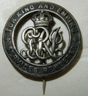 WW1 FOR KING & EMPIRE FOR SERVICES RENDERED WOUND MILITARY BADGE No B312007