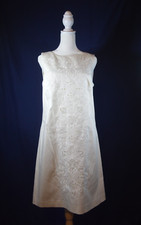 Calvin Klein Women's Size 6 White Dress Sleeveless Embroidered