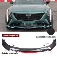 For Cadillac Ct5 Front Bumper Lip Chin Spoiler Splitter Body Kit Carbon Style For Cadillac Ct5 Front Bumper Lip Chin Spoiler Splitter Body Kit Carbon Style
