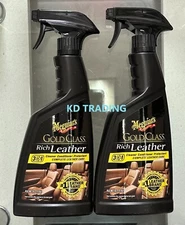 (2-Pk) Meguiar's GOLD CLASS Rich Leather Cleaner Conditioner UV Protectant Spray
