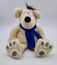 Uli Stein Eisb&auml;r mit blauem Schal Stofftier Kuscheltier Pl&uuml;sch ca. 30cm selten