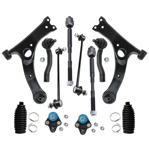 EWAY Front Lower Control Arm & Ball Joint Kit With Tie Rod & Sway Bar Links For Toyota Corolla 2003-2008