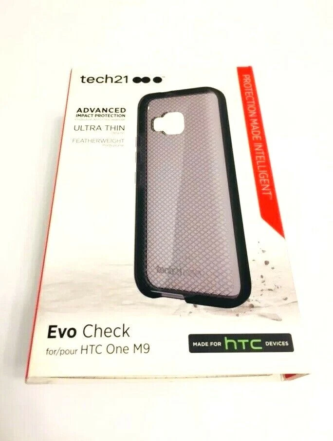 Tech 21 Evo Check FlexShock Case/Cover For HTC One M9  in CLEAR/BLACK Colors - Image 2 of 4