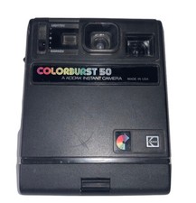 Kodak Colorburst 50 Instant Camera Made in USA Black Untested Possibly Works