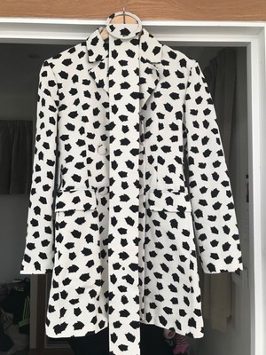 zara black and white blazer dress