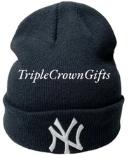 MLB New York Yankees ('47 Brand) Beanie Raised Cuff Knit Hat Navy