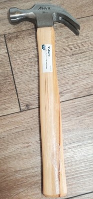 Anvil Curved Claw Hammer W/Ash Handle New