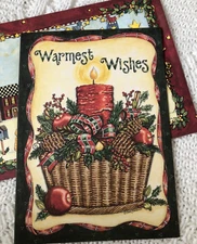 VINTAGE SALTBOX GREETING CARD- CHRISTMAS - WARMEST WISHES