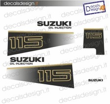 Adesivi motore marino fuoribordo Suzuki dt 115 cv gommone barca stickers