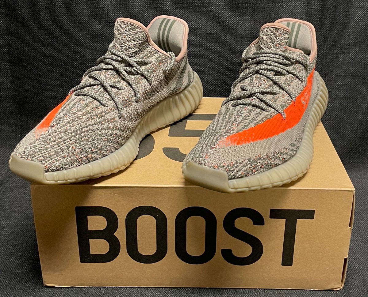 2016 adidas Yeezy Boost 350 V2 Beluga 1.0 sz 12 Grey Orange Kanye