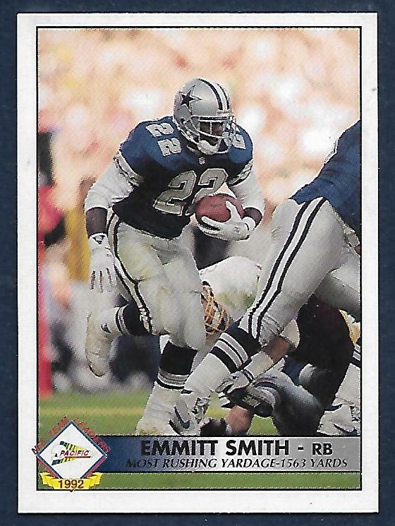 1992 Pacific Emmitt Smith M. Irvin TEAM STATISTICAL LEADERS DALLAS COWBOYS #6 