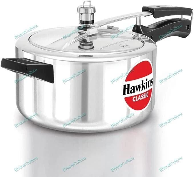 Hawkins 4 Litre Classic Pressure Cooker, Best Inner Lid Cooker, Silver (CL40)