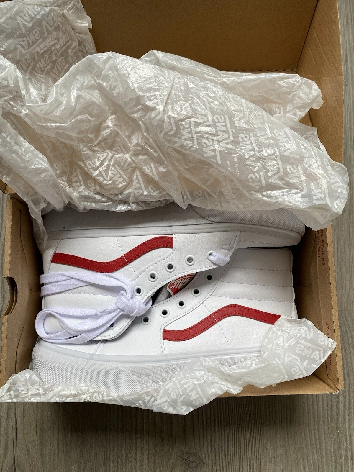 Vans Sk8 Hi Pop Classic taglia 5 bianco rosso