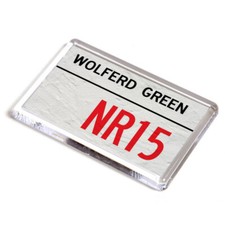 FRIDGE MAGNET - Wolferd Green NR15 - UK Postcode