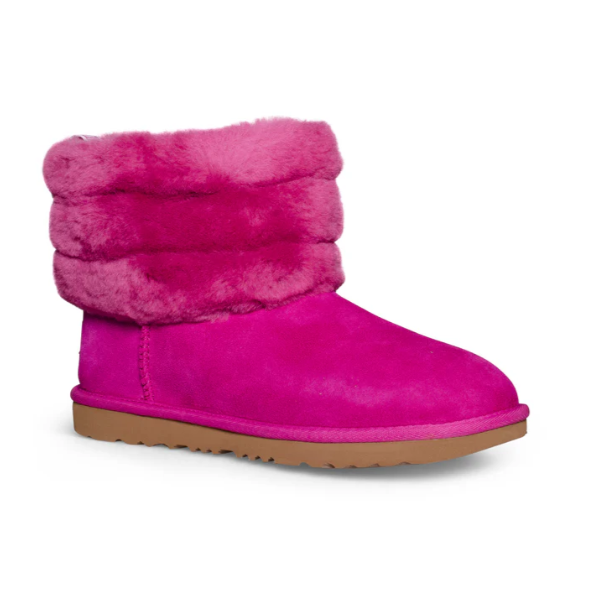 UGG Kids Fluff Mini Quilted Style 1103612K - Fuchsia / Pink | eBay