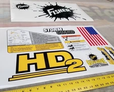 Fisher Minute Mount 2 Snow Plow Blade Decals 10 Kit  HD Series MM2 STORM GUARD