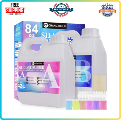 CHANGTIKEJI Silicone Mold Making Kit84OZ Super Elastic Liquid Silicone for Mo...