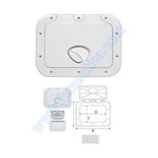 SPORTELLO BIANCO STAGNO 275x375 MM PER BARCHE GOMMONI - ACCESSORI NAUTICA CAMPER