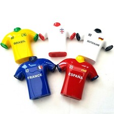 5 x Football T-Shirt Design Pencil Sharpener Double Hole Bin Kids Toys EURO 2024
