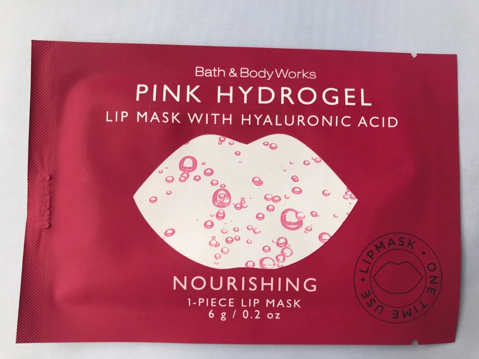 2X BATH & BODY WORKS PINK HYDROGEL   NOURISHING 1-PIECE LIP MASK 6 g/0.2 oz - Image 3 of 4