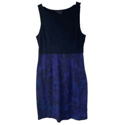 black and cobalt blue dress Tibi
