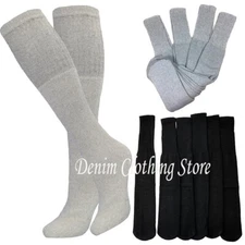 4 Pair Men Women Tube Socks Big and Tall Extra Long Thick Cotton Sport Knee High