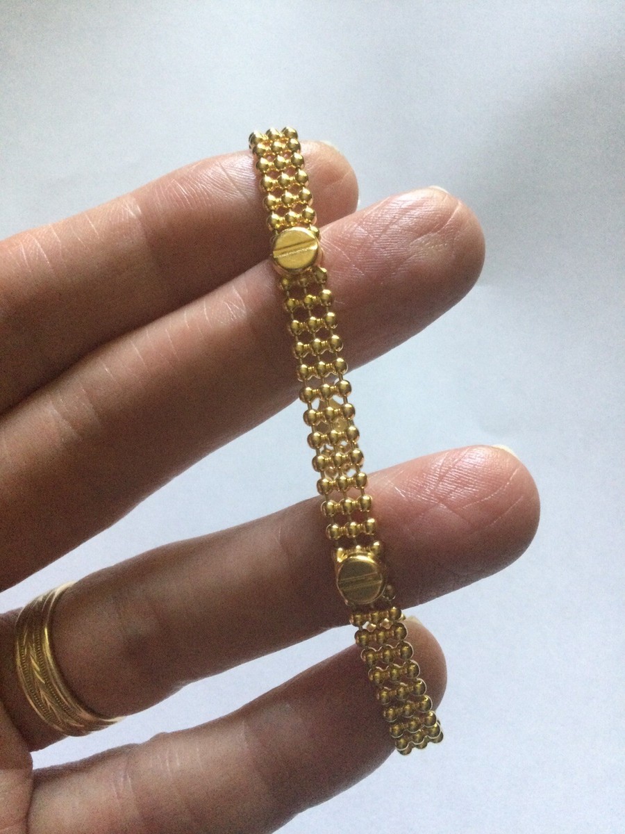 Italy 925 Sterling Silver Milor Gold-Tone Bracelet for small wrist