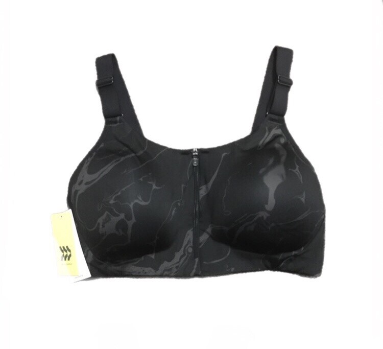 Women's High Support Sculpt Zip-Front Mesh Crossback Sports Bra
