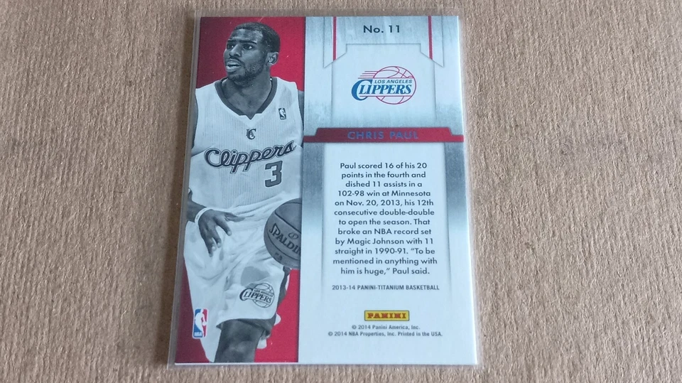 Chris Paul 2013-14 Titanium Titans Insert #11 #ed 121/199 Future HOF'er  - Image 2 of 3