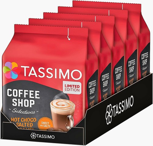 5 X Paquetes Tassimo Caramelo Salado Chocolate Caliente T Discos - 40  Bebidas | eBay