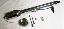 Chrome 32 Hot Rod Tilt Steering Column Floor Shift Gm Universal Bonus Adapter