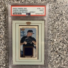 2002 Topps T206 Relic-jersey TR-JJ Jason Jennings PSA 9 MINT Series 2 Blue