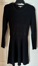 Gianni Bini Black Sweater Dress Long Sleeve Medium Short knitted stretchy