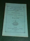 Instructions for Symbolic Third Degree. Master. 1925