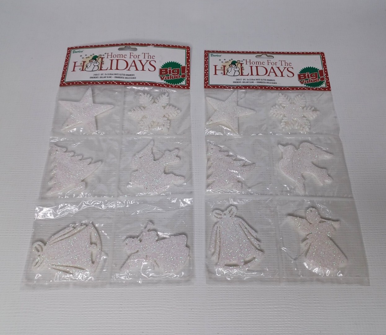 Darice Home For The Holidays Mini White Glitter Christmas Tr
