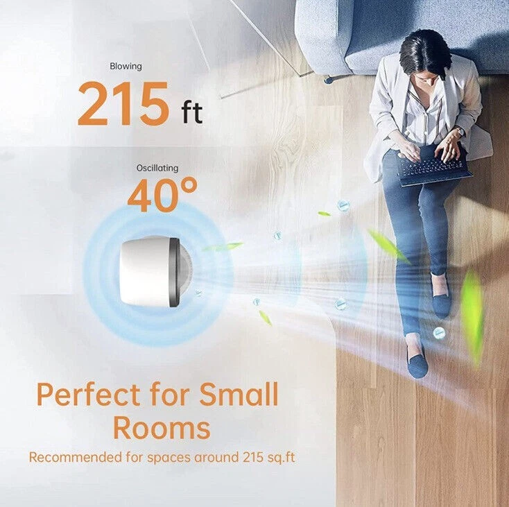 Air Purifier for Bedroom, QUEENTY Air Purifier with H13 True HEPA Filter